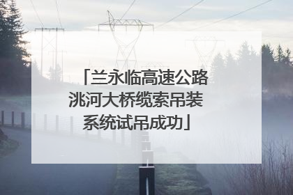 兰永临高速公路洮河大桥缆索吊装系统试吊成功