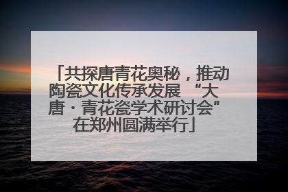 共探唐青花奥秘，推动陶瓷文化传承发展 “大唐・青花瓷学术研讨会”在郑州圆满举行