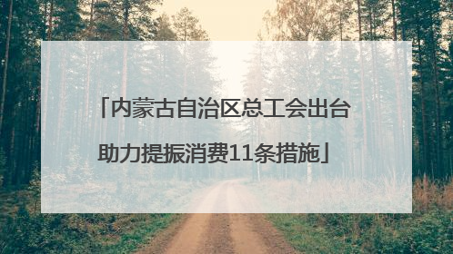 内蒙古自治区总工会出台助力提振消费11条措施