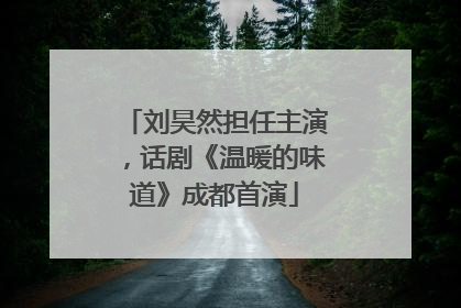刘昊然担任主演，话剧《温暖的味道》成都首演
