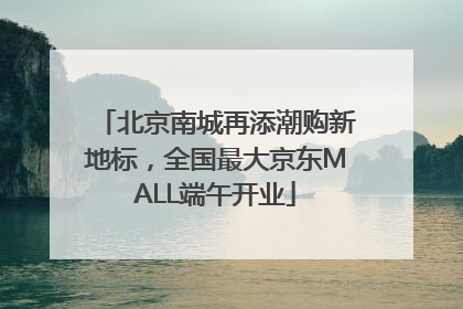 北京南城再添潮购新地标，全国最大京东MALL端午开业