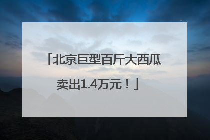 北京巨型百斤大西瓜卖出1.4万元！