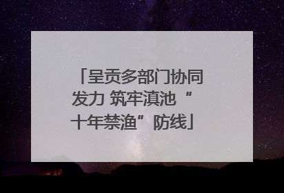 呈贡多部门协同发力 筑牢滇池“十年禁渔”防线
