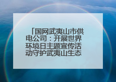 国网武夷山市供电公司：开展世界环境日主题宣传活动守护武夷山生态“高颜值”