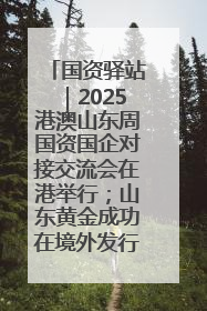 国资驿站｜2025港澳山东周国资国企对接交流会在港举行；山东黄金成功在境外发行3亿美元绿色债券