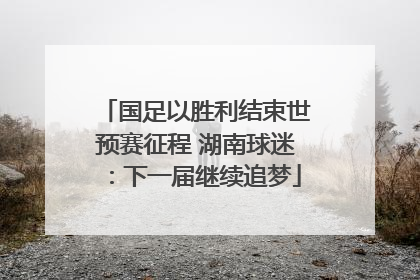 国足以胜利结束世预赛征程 湖南球迷：下一届继续追梦