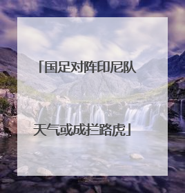 国足对阵印尼队 天气或成拦路虎