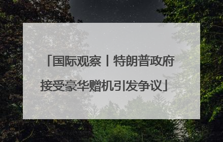 国际观察丨特朗普政府接受豪华赠机引发争议