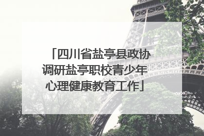 四川省盐亭县政协调研盐亭职校青少年心理健康教育工作