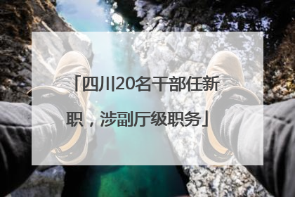 四川20名干部任新职，涉副厅级职务