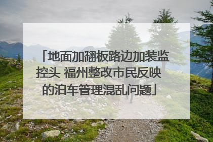 地面加翻板路边加装监控头 福州整改市民反映的泊车管理混乱问题