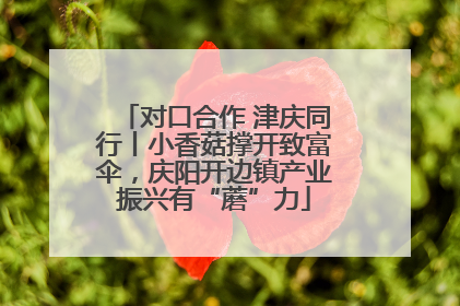 对口合作 津庆同行丨小香菇撑开致富伞，庆阳开边镇产业振兴有“蘑”力