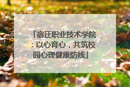 宿迁职业技术学院：以心育心，共筑校园心理健康防线