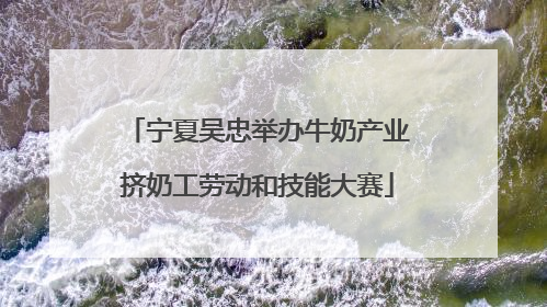 宁夏吴忠举办牛奶产业挤奶工劳动和技能大赛