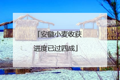安徽小麦收获进度已过四成