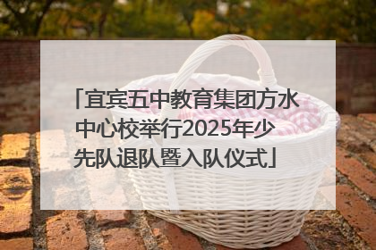 宜宾五中教育集团方水中心校举行2025年少先队退队暨入队仪式