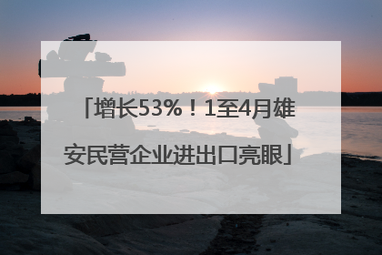 增长53%！1至4月雄安民营企业进出口亮眼