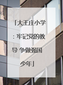 大王庄小学：牢记党的教导 争做强国少年