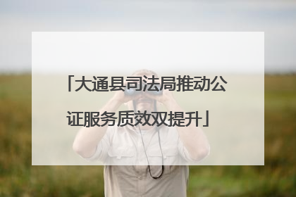 大通县司法局推动公证服务质效双提升