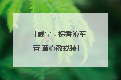 威宁：棕香沁军营 童心敬戎装