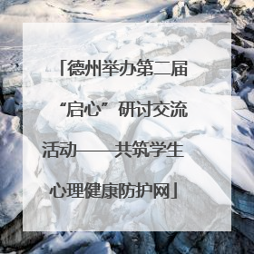 德州举办第二届“启心”研讨交流活动——共筑学生心理健康防护网