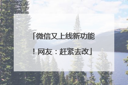 微信又上线新功能！网友：赶紧去改