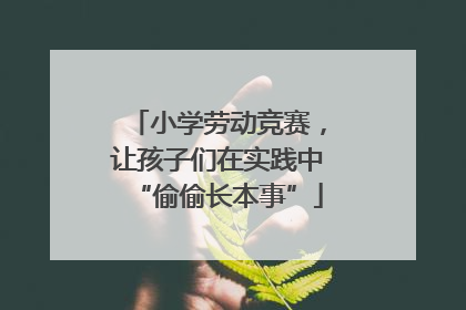 小学劳动竞赛，让孩子们在实践中“偷偷长本事”