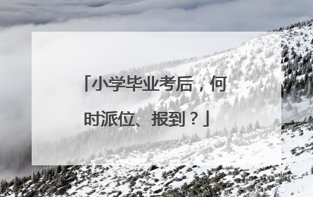 小学毕业考后，何时派位、报到？