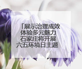 展示治理成效 体验多元魅力 石家庄将开展六五环境日主题活动