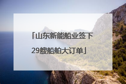 山东新能船业签下29艘船舶大订单