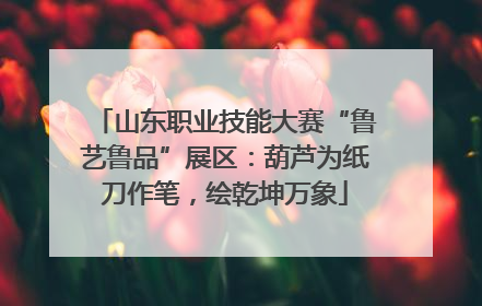 山东职业技能大赛“鲁艺鲁品”展区：葫芦为纸刀作笔，绘乾坤万象