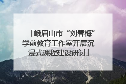 峨眉山市“刘春梅”学前教育工作室开展沉浸式课程建设研讨
