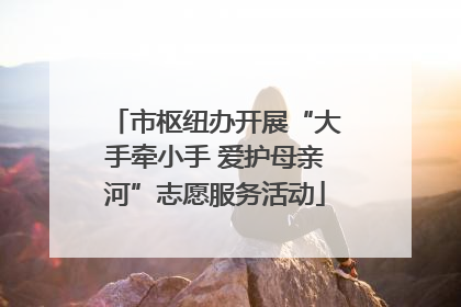 市枢纽办开展“大手牵小手 爱护母亲河”志愿服务活动
