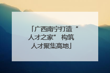 广西南宁打造“人才之家” 构筑人才聚集高地