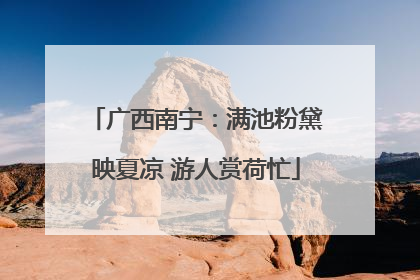 广西南宁：满池粉黛映夏凉 游人赏荷忙