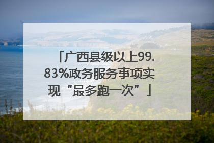 广西县级以上99.83%政务服务事项实现“最多跑一次”