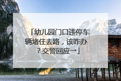 幼儿园门口违停车辆堵住去路，该咋办？交警回应→