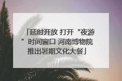 延时开放 打开“夜游”时间窗口 河南博物院推出暑期文化大餐