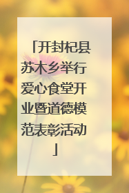 开封杞县苏木乡举行爱心食堂开业暨道德模范表彰活动
