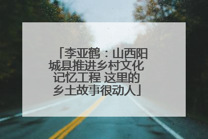 李亚鹤：山西阳城县推进乡村文化记忆工程 这里的乡土故事很动人