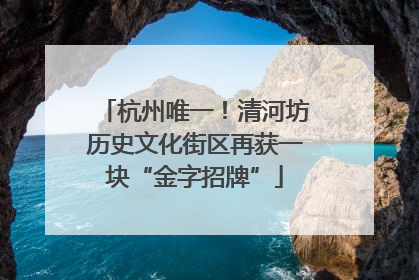 杭州唯一！清河坊历史文化街区再获一块“金字招牌”