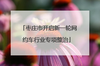 枣庄市开启新一轮网约车行业专项整治