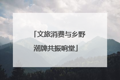 文旅消费与乡野潮牌共振响堂