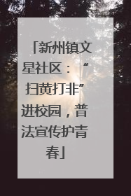 新州镇文星社区：“扫黄打非”进校园，普法宣传护青春