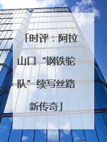 时评：阿拉山口“钢铁驼队”续写丝路新传奇