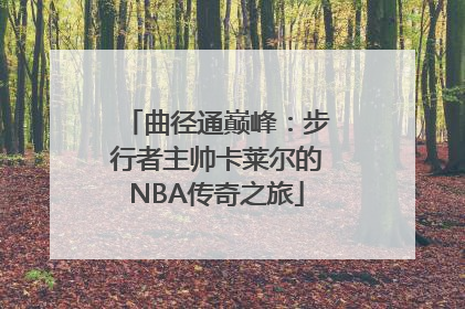 曲径通巅峰：步行者主帅卡莱尔的NBA传奇之旅