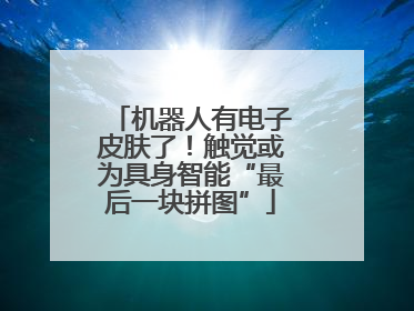 机器人有电子皮肤了！触觉或为具身智能“最后一块拼图”