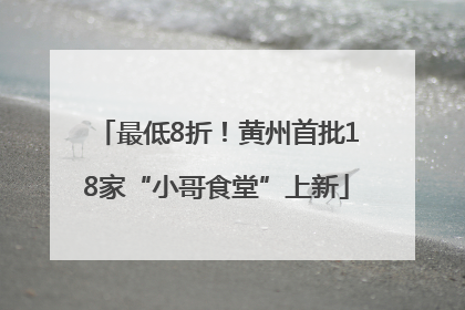 最低8折！黄州首批18家“小哥食堂”上新