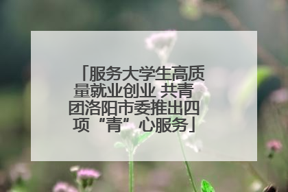 服务大学生高质量就业创业 共青团洛阳市委推出四项“青”心服务