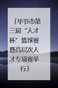 毕节市第三届“人才杯”篮球赛暨高层次人才专项赛举行